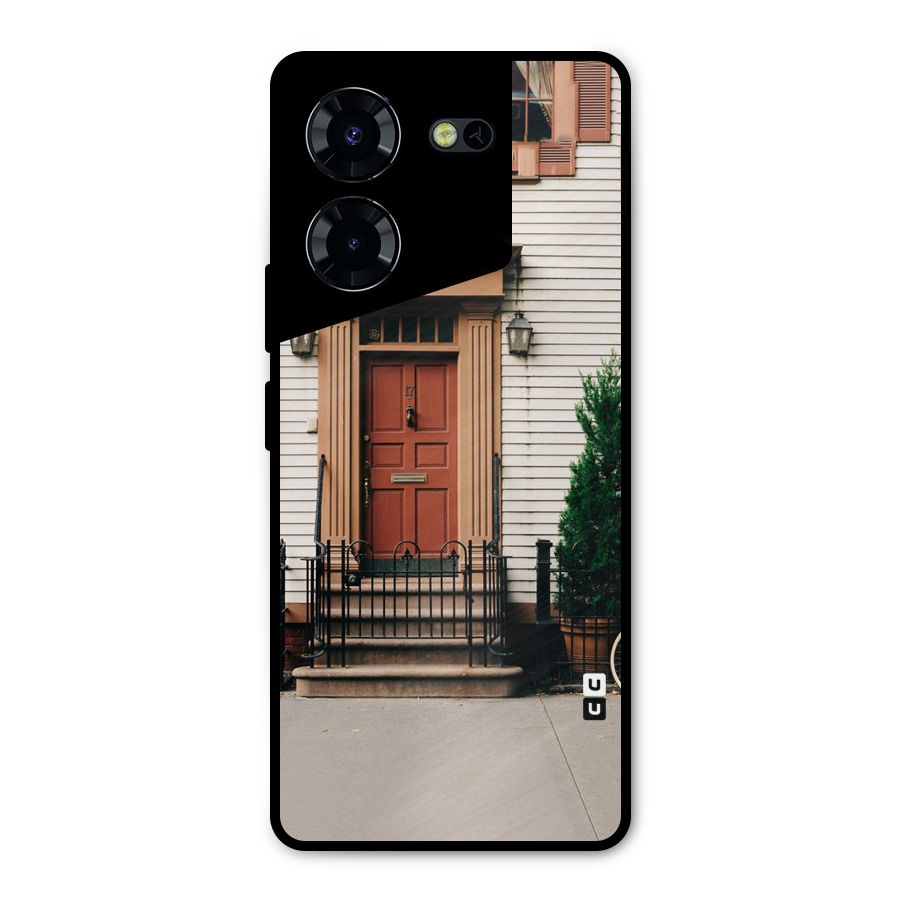 Pretty Orange Door Metal Back Case for Tecno Pova 5 Pro 5G