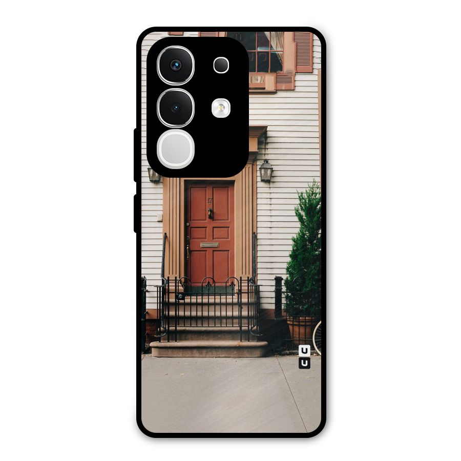 Pretty Orange Door Metal Back Case for Vivo T4x