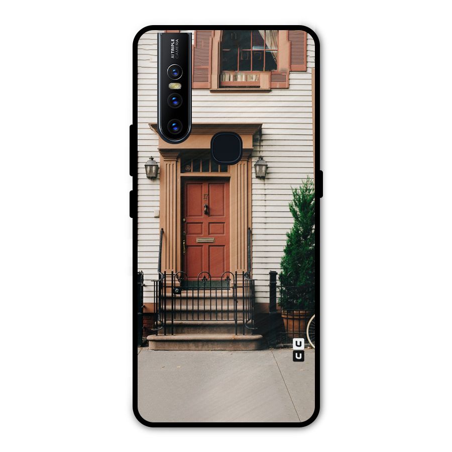 Pretty Orange Door Metal Back Case for Vivo V15
