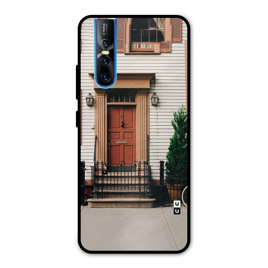 Pretty Orange Door Metal Back Case for Vivo V15 Pro