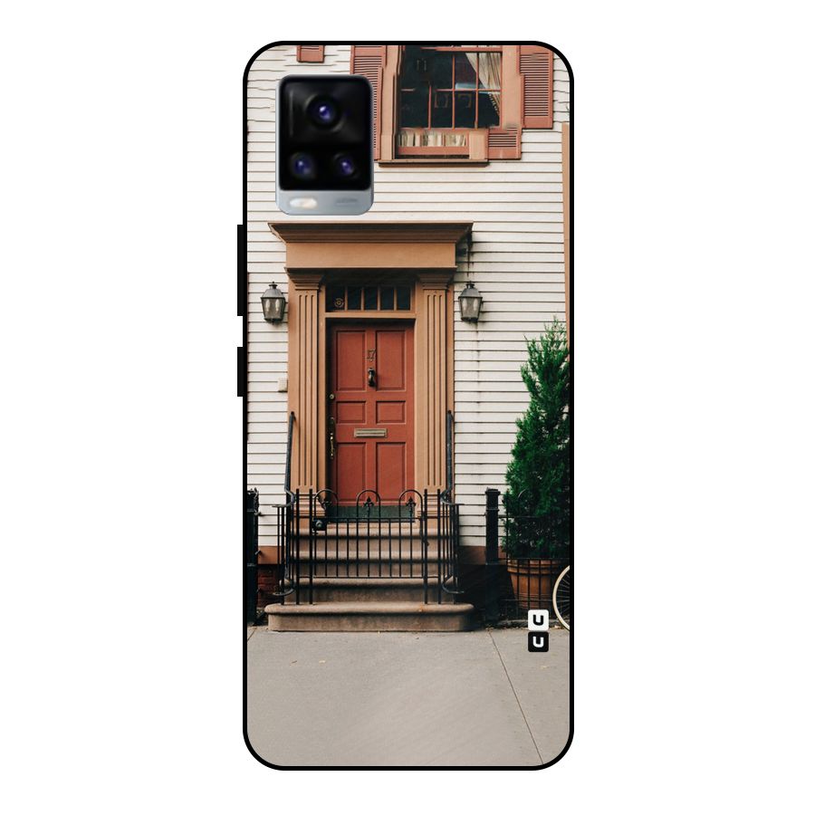Pretty Orange Door Metal Back Case for Vivo V20 2021