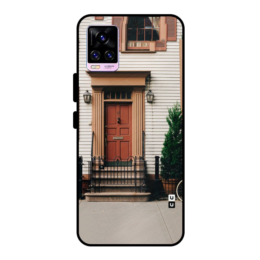 Pretty Orange Door Metal Back Case for Vivo V20 Pro