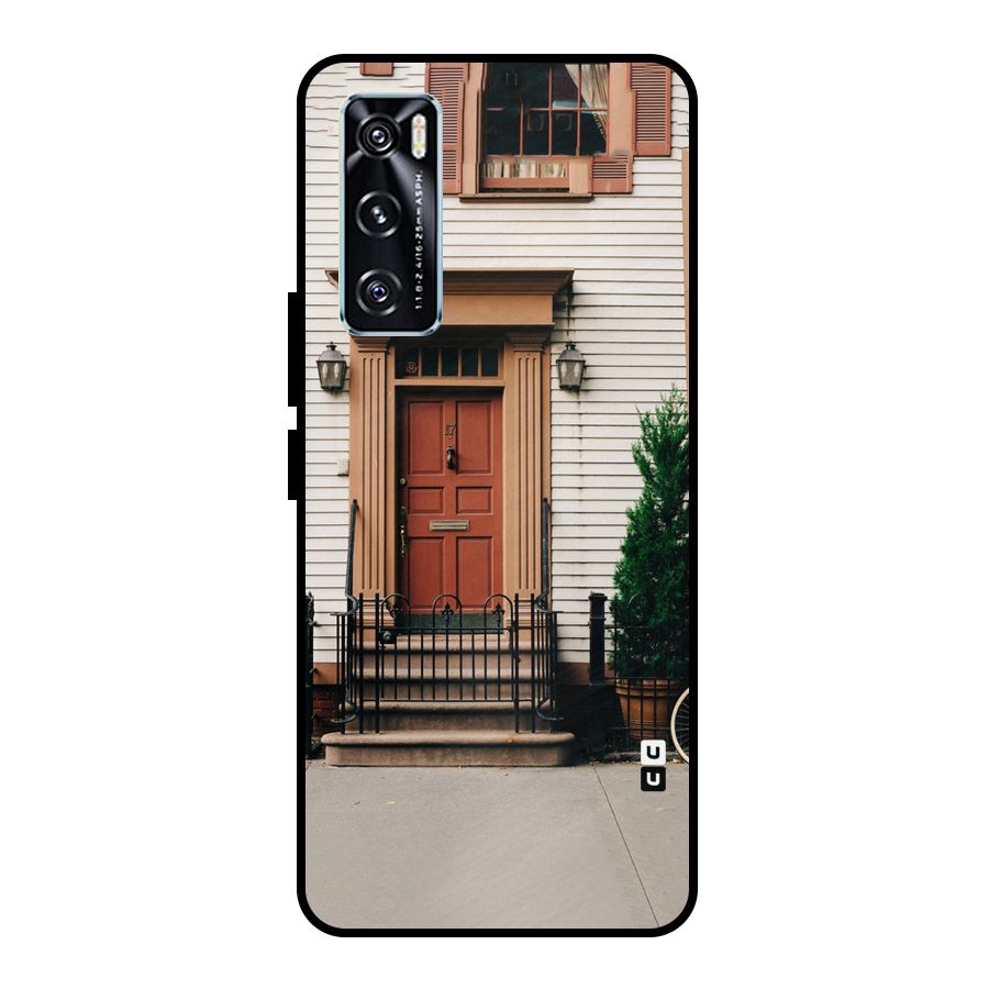 Pretty Orange Door Metal Back Case for Vivo V20 SE