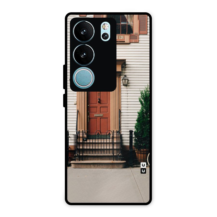 Pretty Orange Door Metal Back Case for Vivo V29
