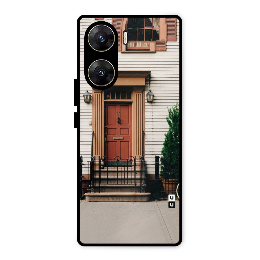Pretty Orange Door Metal Back Case for Vivo V29e