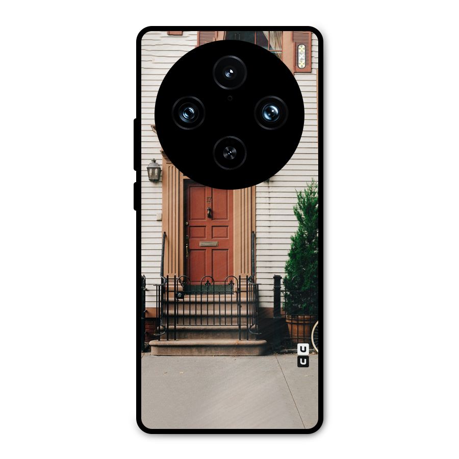 Pretty Orange Door Metal Back Case for Vivo X100 Pro