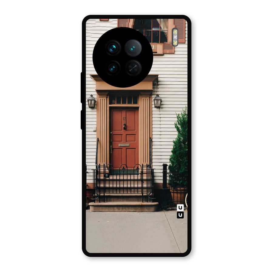 Pretty Orange Door Metal Back Case for Vivo X90