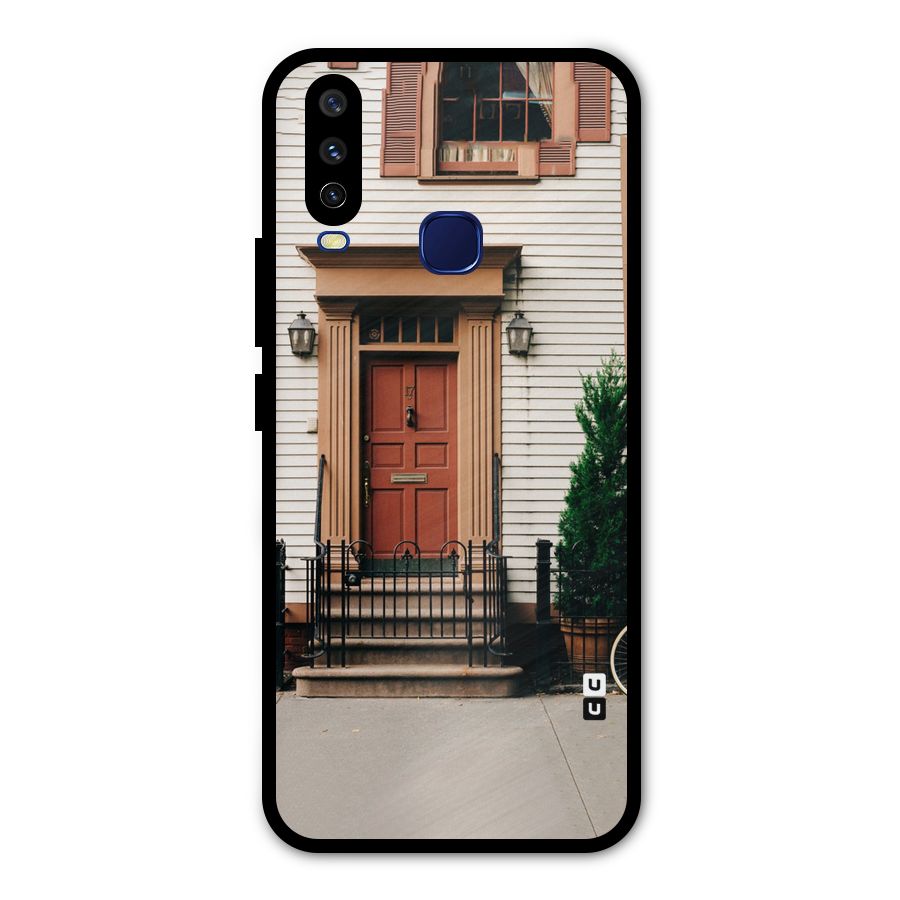 Pretty Orange Door Metal Back Case for Vivo Y15
