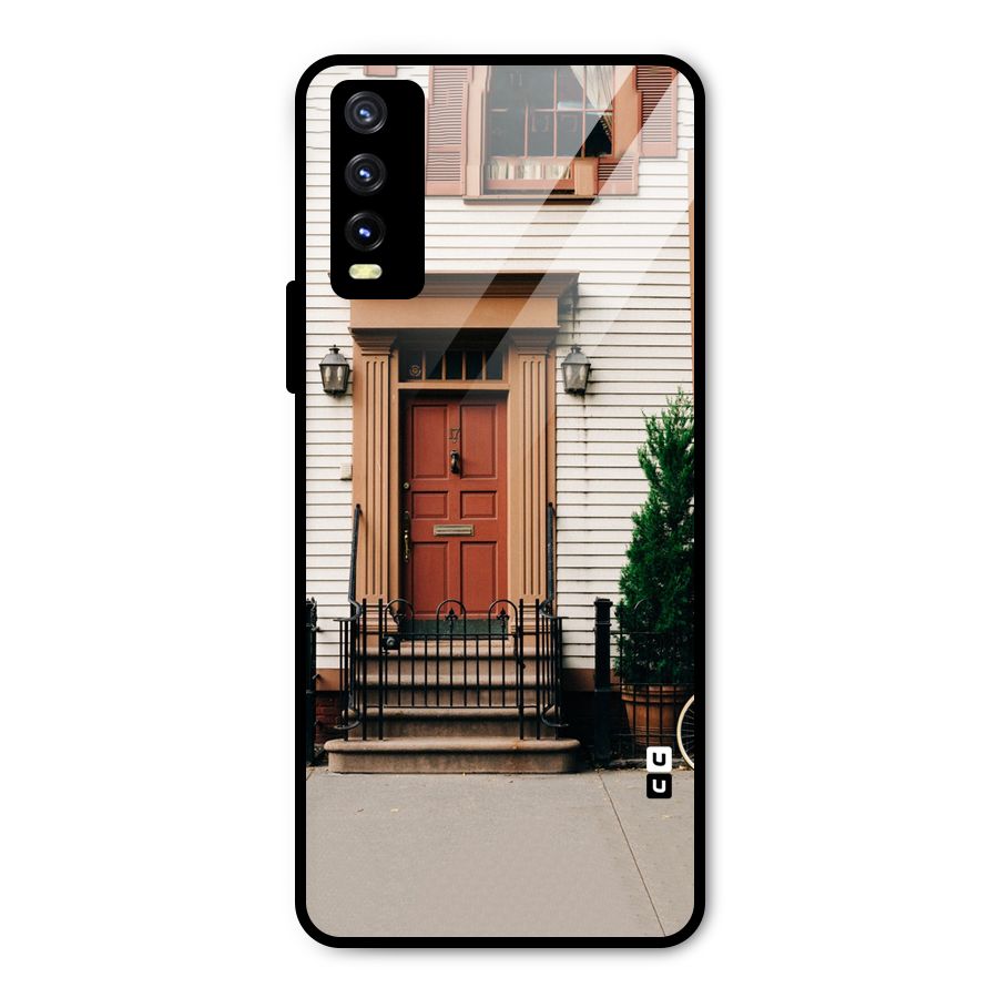 Pretty Orange Door Metal Back Case for Vivo Y20