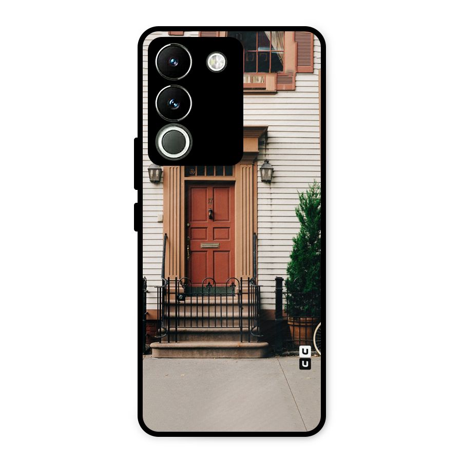 Pretty Orange Door Metal Back Case for Vivo Y200