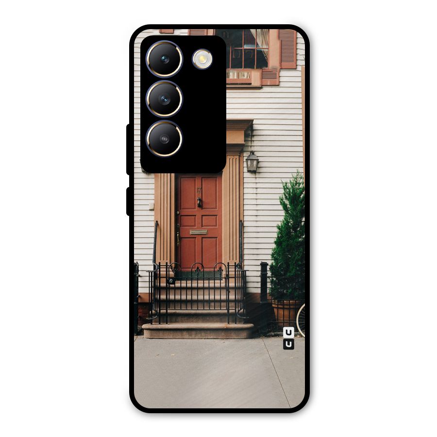 Pretty Orange Door Metal Back Case for Vivo Y200e