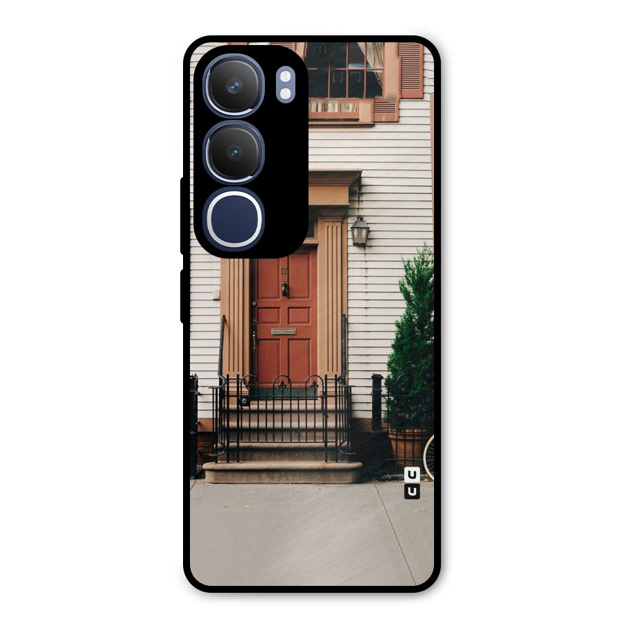 Pretty Orange Door Metal Back Case for Vivo Y29