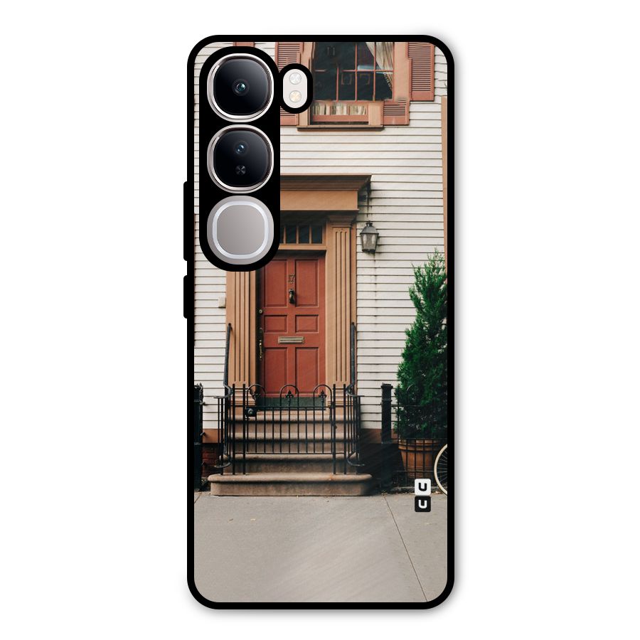 Pretty Orange Door Metal Back Case for Vivo Y300