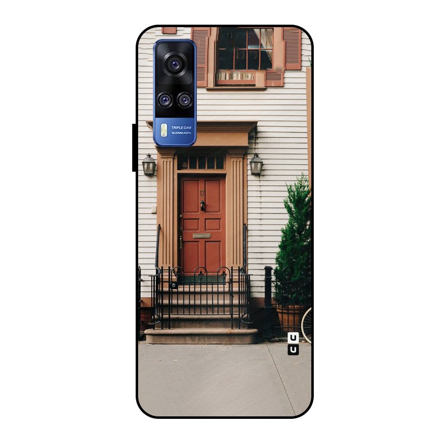 Pretty Orange Door Metal Back Case for Vivo Y51
