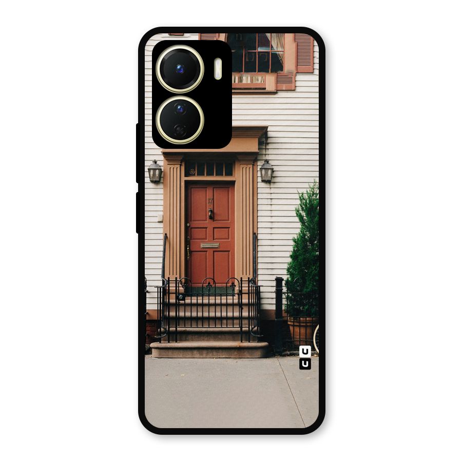 Pretty Orange Door Metal Back Case for Vivo Y56
