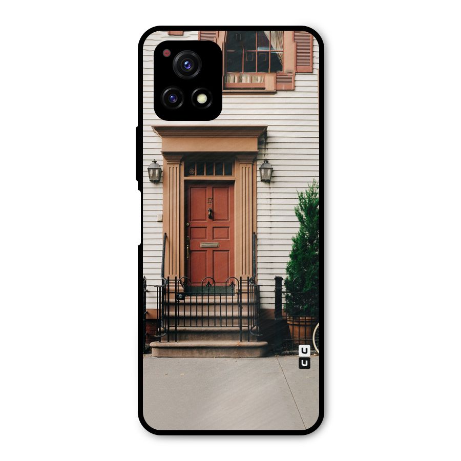 Pretty Orange Door Metal Back Case for Vivo Y72 5G