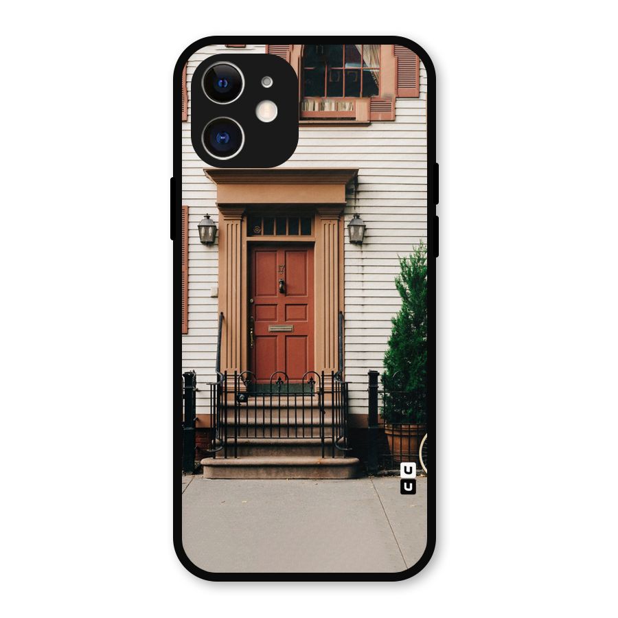 Pretty Orange Door Metal Back Case for iPhone 12