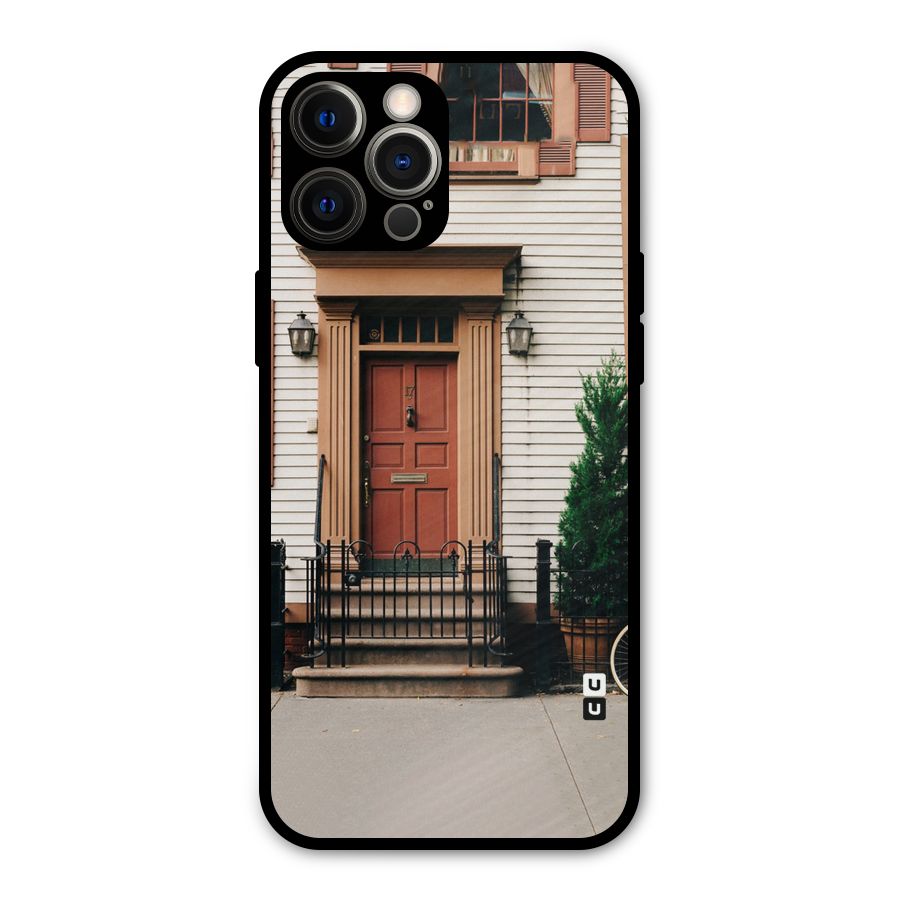 Pretty Orange Door Metal Back Case for iPhone 12 Pro Max