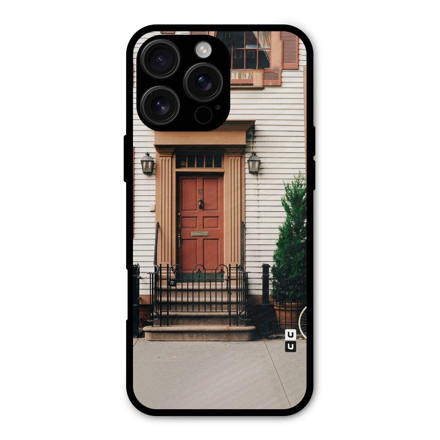 Pretty Orange Door Metal Back Case for iPhone 16 Pro Max