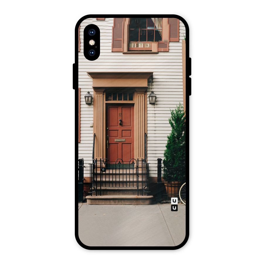 Pretty Orange Door Metal Back Case for iPhone XS Max