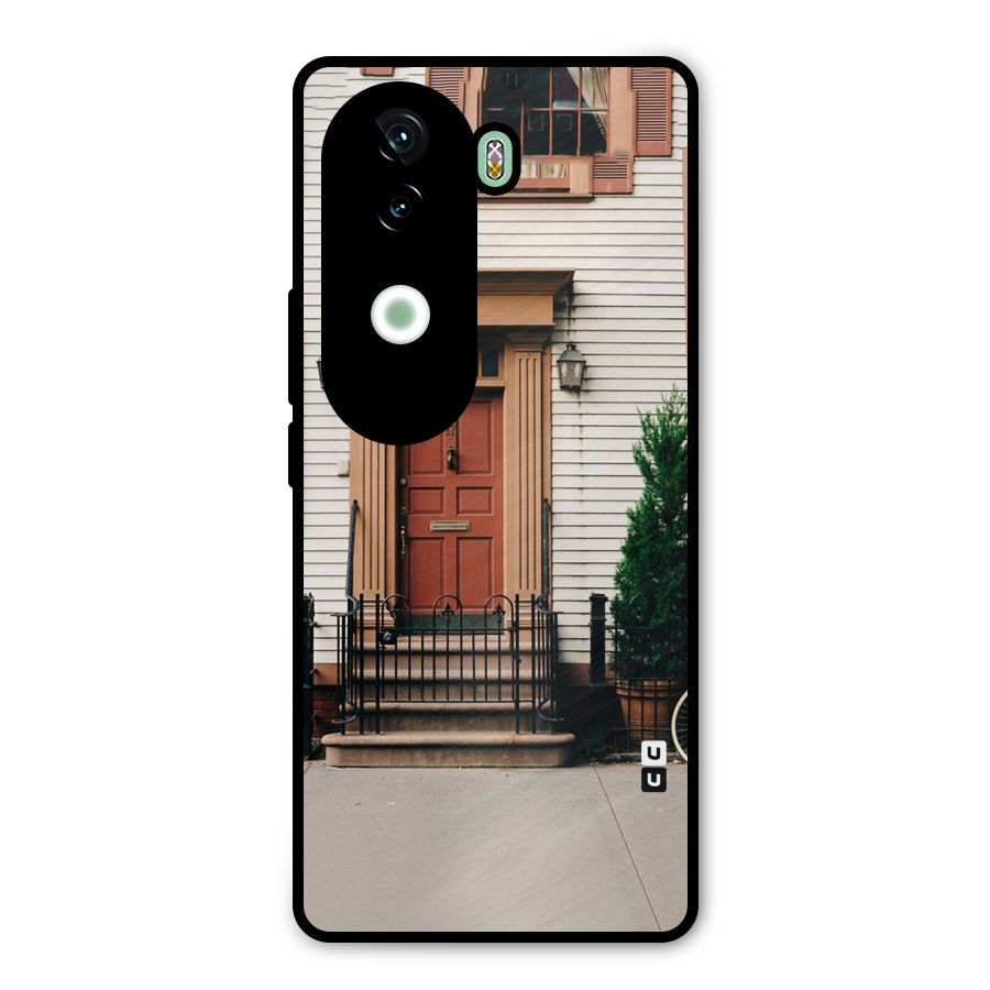 Pretty Orange Door Metal Back Case for iQOO Z9s
