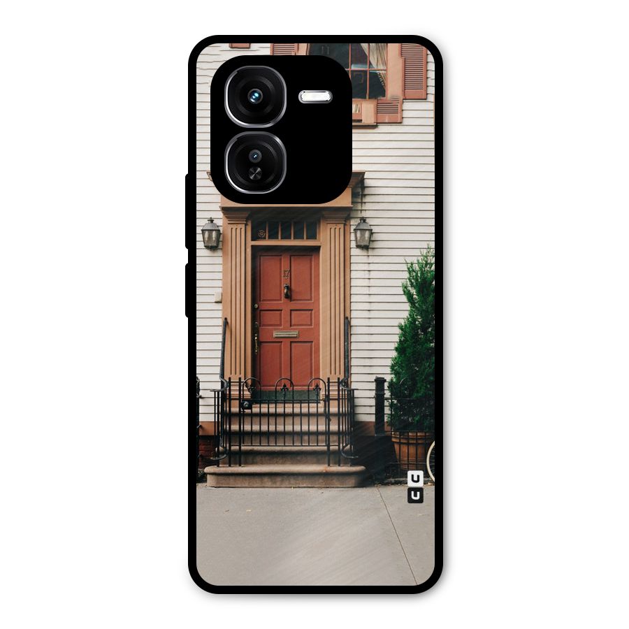 Pretty Orange Door Metal Back Case for iQOO Z9x