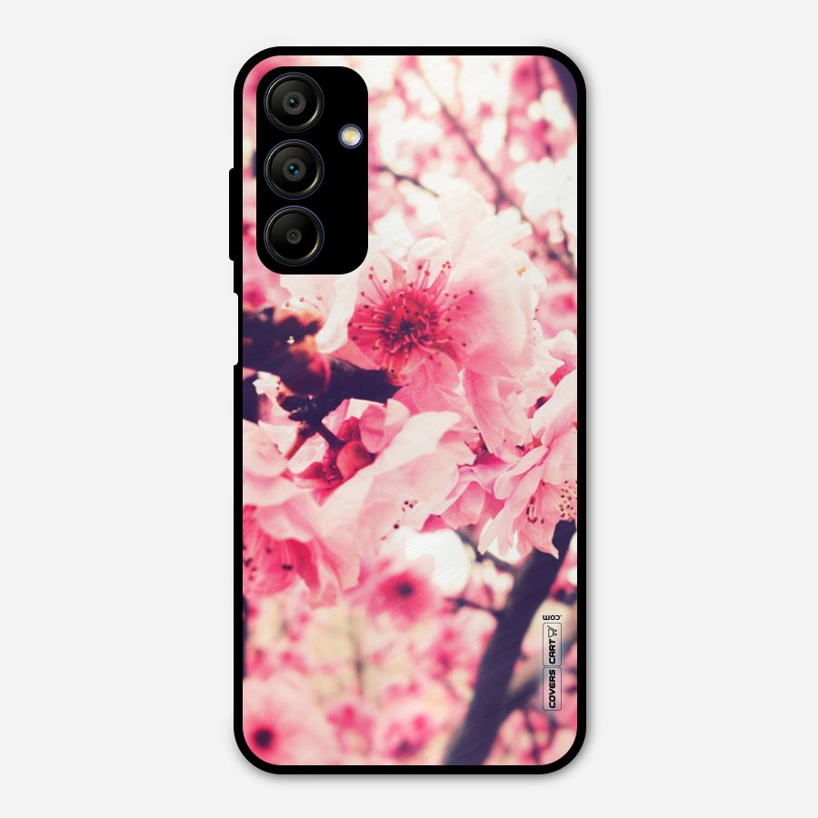 Pretty Pink Flowers Metal Back Case for Galaxy A15 5G