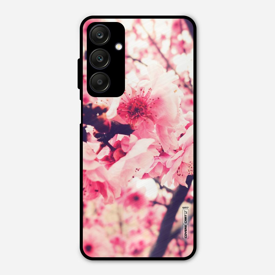 Pretty Pink Flowers Metal Back Case for Galaxy A25 5G