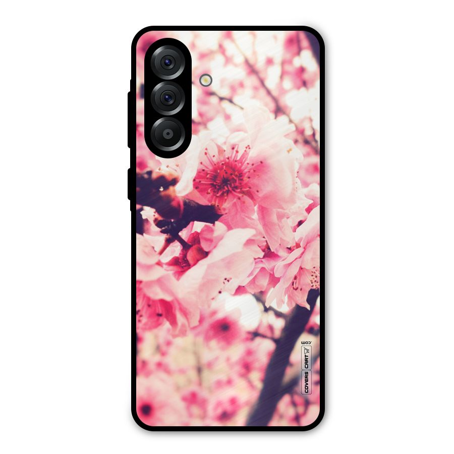 Pretty Pink Flowers Metal Back Case for Galaxy A36