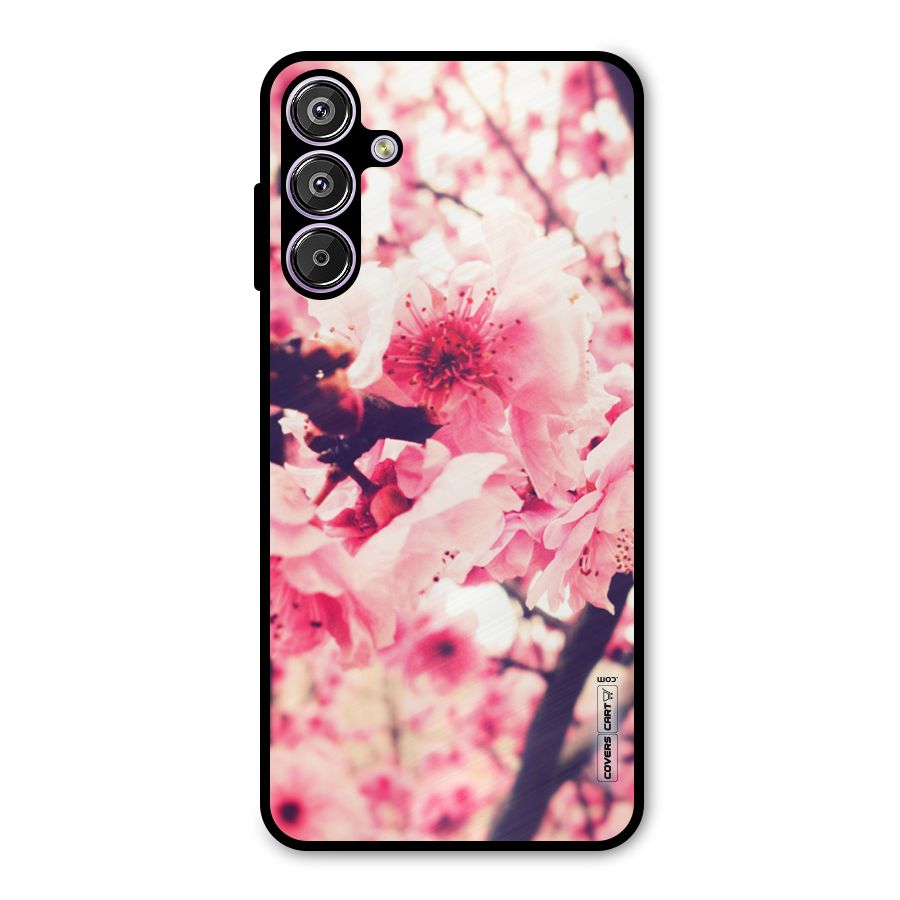 Pretty Pink Flowers Metal Back Case for Galaxy F15