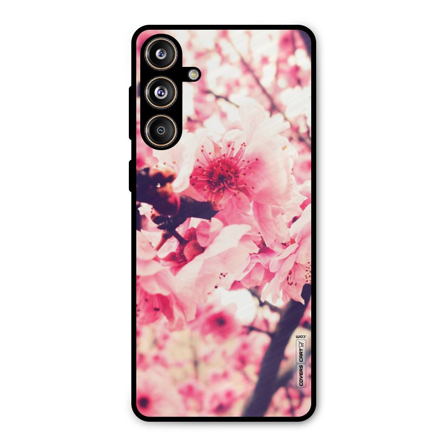 Pretty Pink Flowers Metal Back Case for Galaxy F55