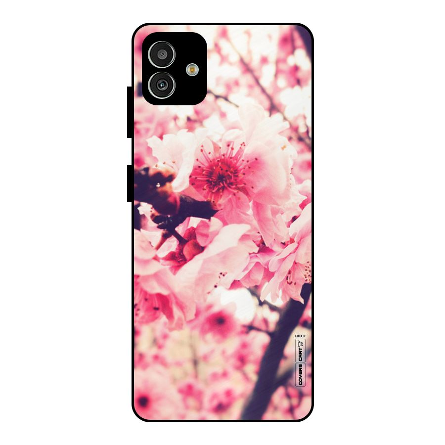 Pretty Pink Flowers Metal Back Case for Galaxy M13 5G