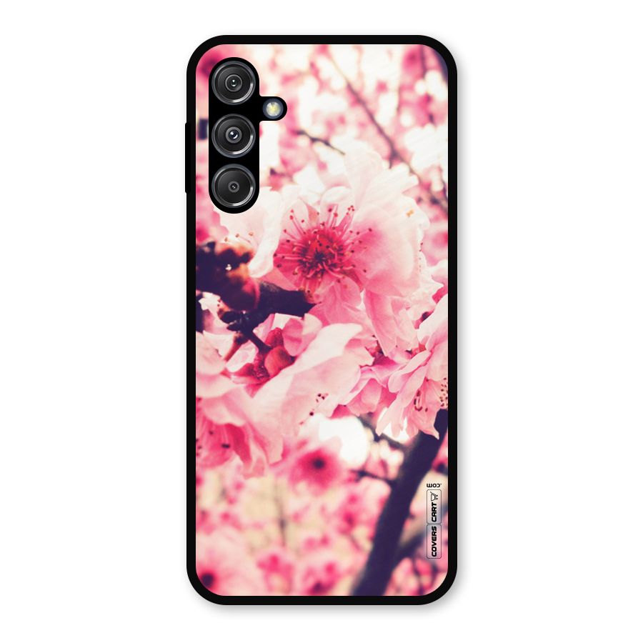 Pretty Pink Flowers Metal Back Case for Galaxy M34 5G