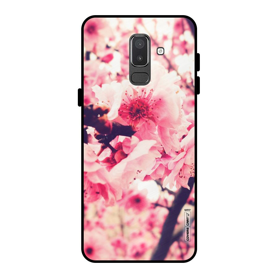 Pretty Pink Flowers Metal Back Case for Galaxy On8 (2018)