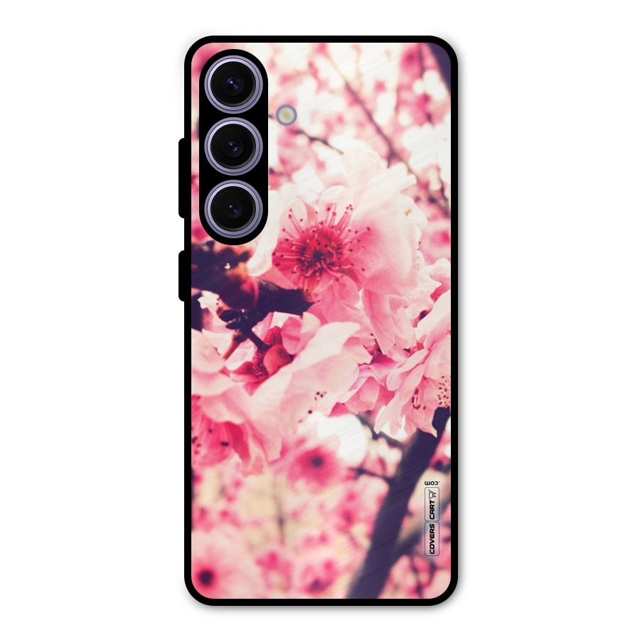 Pretty Pink Flowers Metal Back Case for Galaxy S24