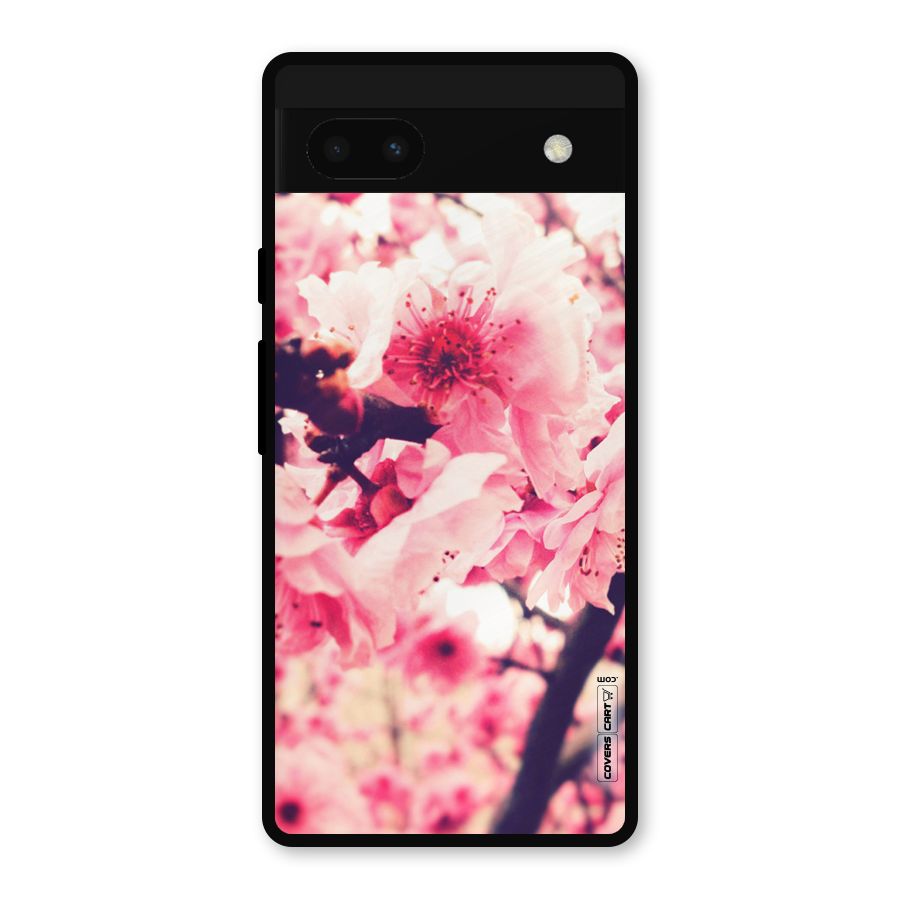 Pretty Pink Flowers Metal Back Case for Google Pixel 6a