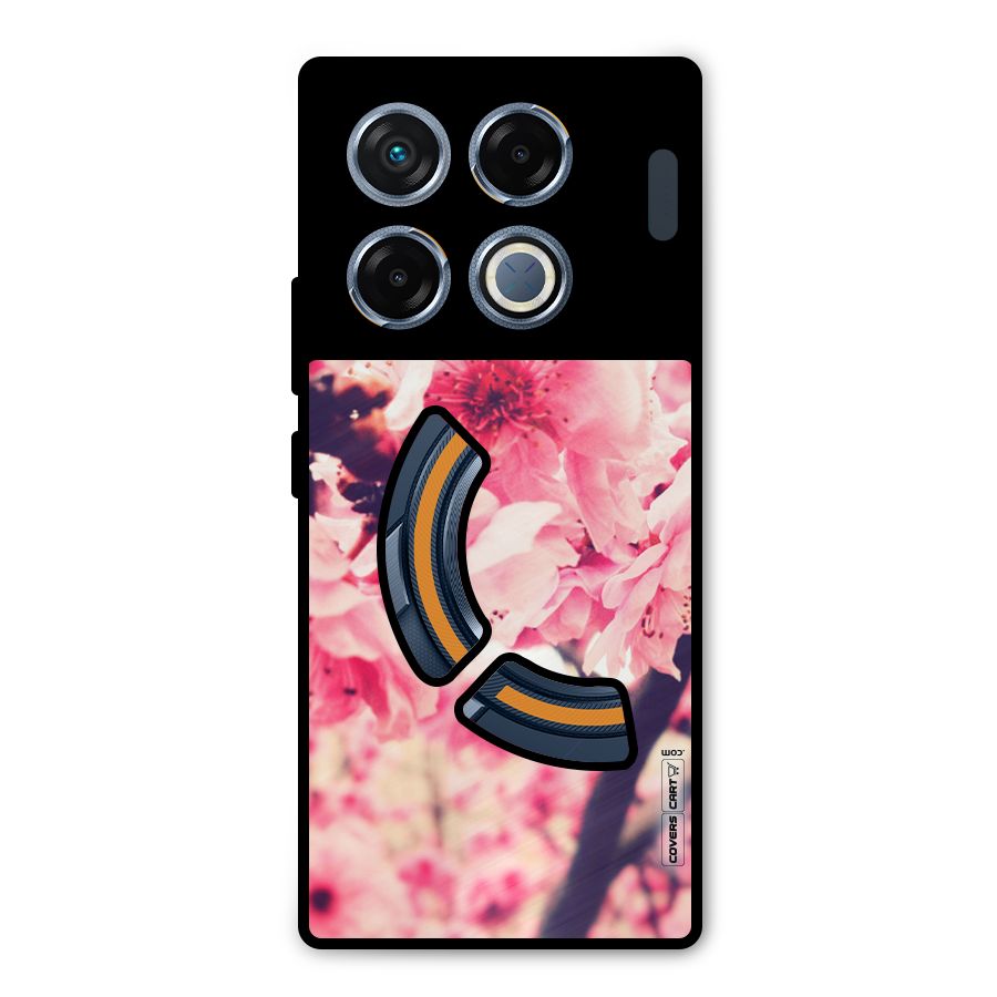 Pretty Pink Flowers Metal Back Case for Infinix GT 20 Pro