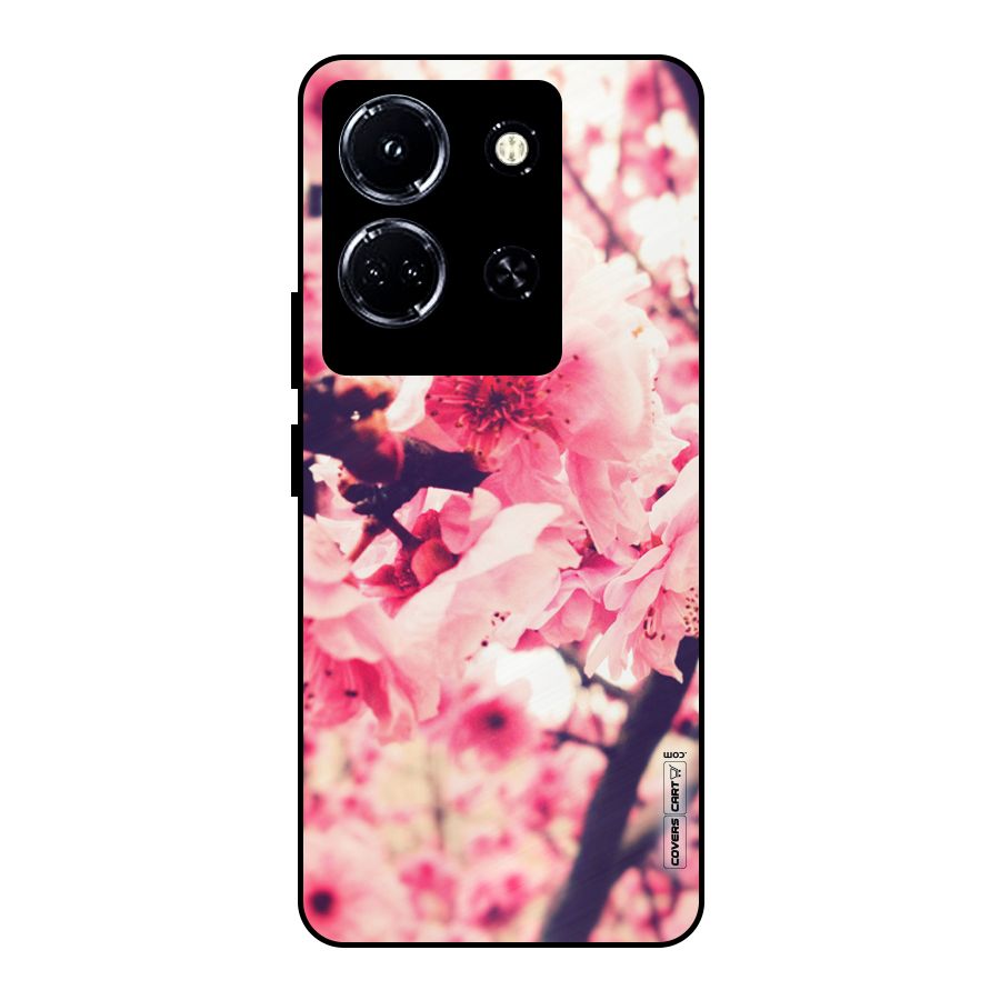 Pretty Pink Flowers Metal Back Case for Infinix Note 30 5G