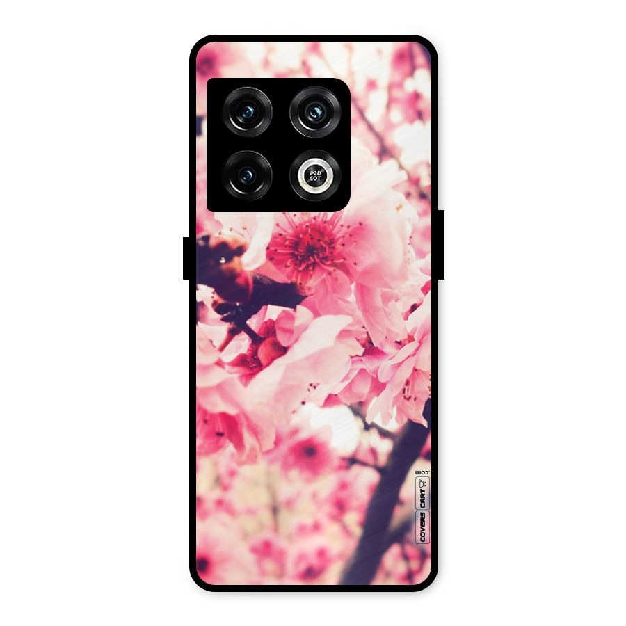 Pretty Pink Flowers Metal Back Case for OnePlus 10 Pro 5G