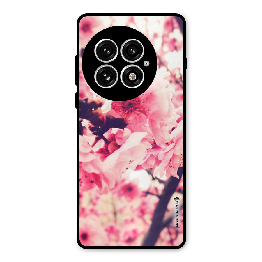 Pretty Pink Flowers Metal Back Case for OnePlus 13