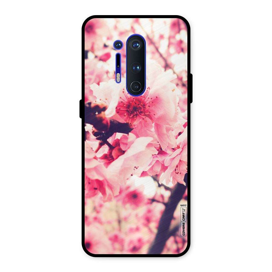 Pretty Pink Flowers Metal Back Case for OnePlus 8 Pro