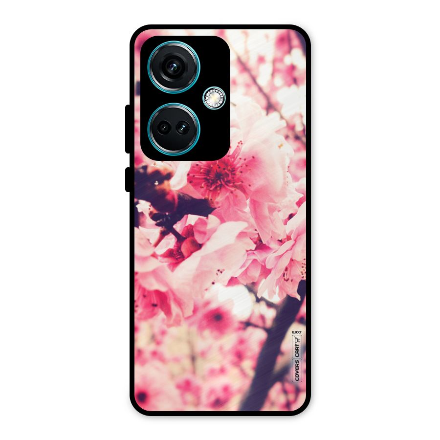 Pretty Pink Flowers Metal Back Case for OnePlus Nord CE 3 5G