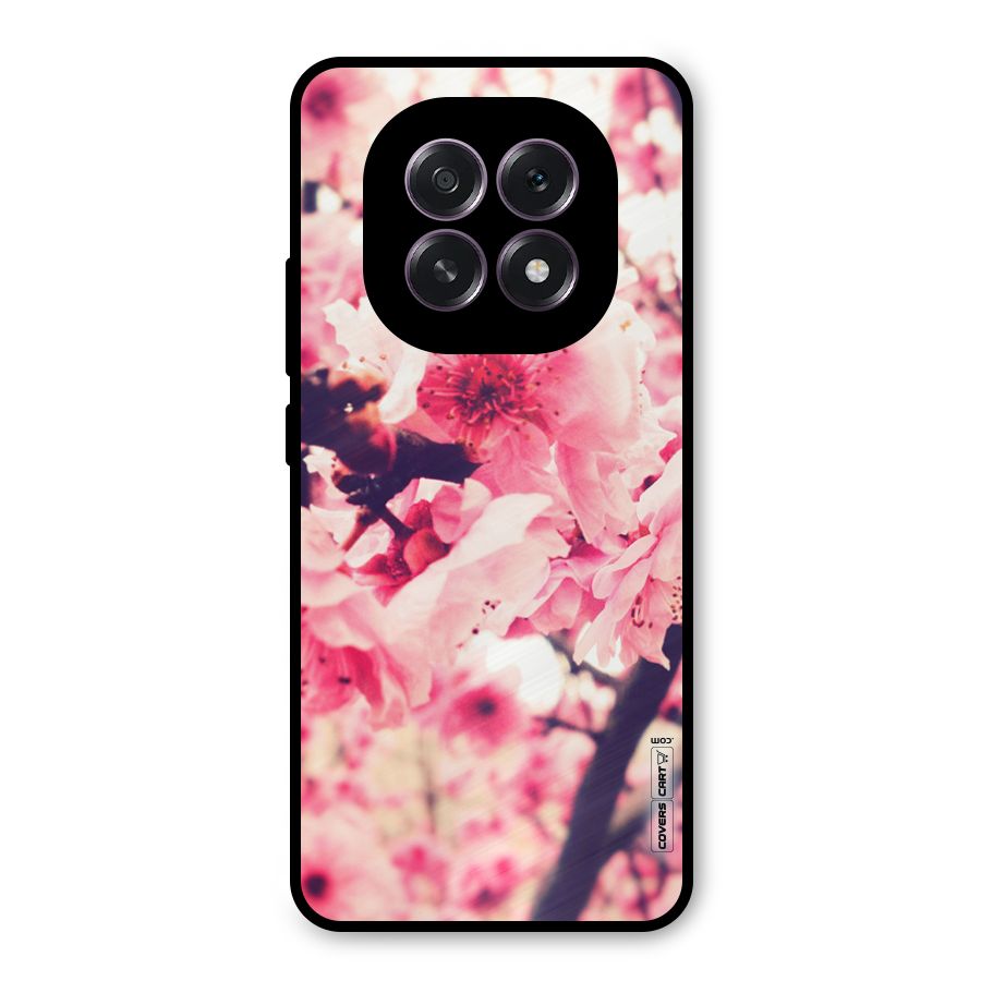 Pretty Pink Flowers Metal Back Case for Oppo F29
