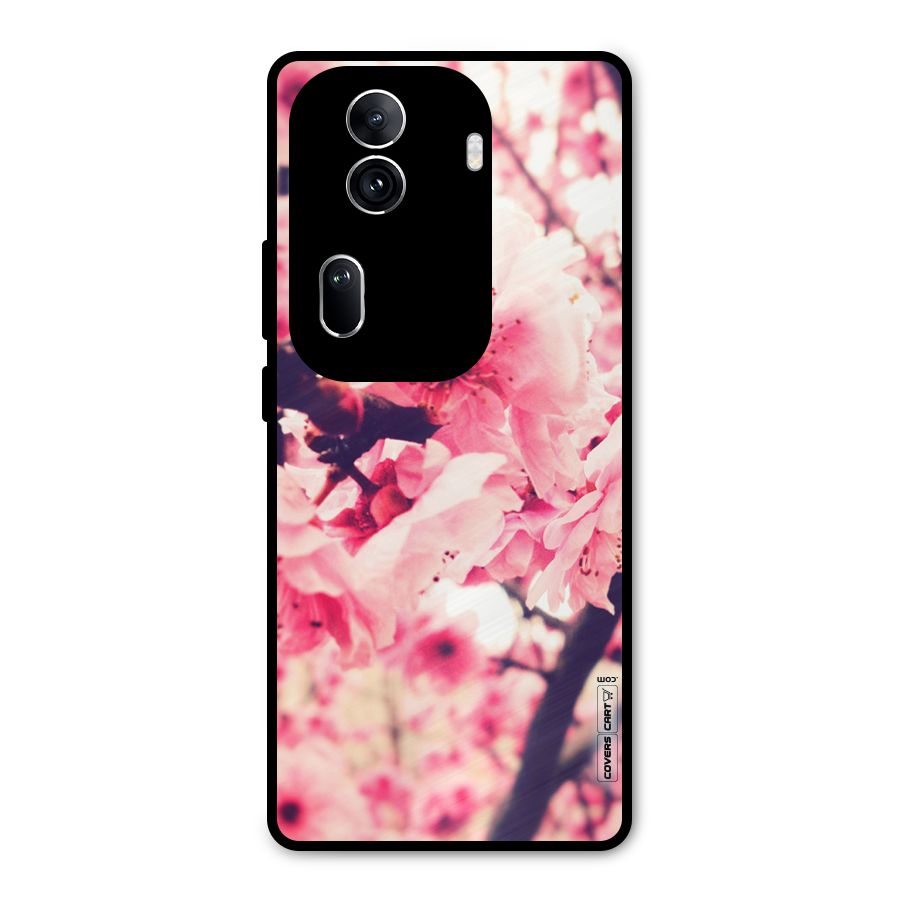 Pretty Pink Flowers Metal Back Case for Oppo Reno11 Pro 5G