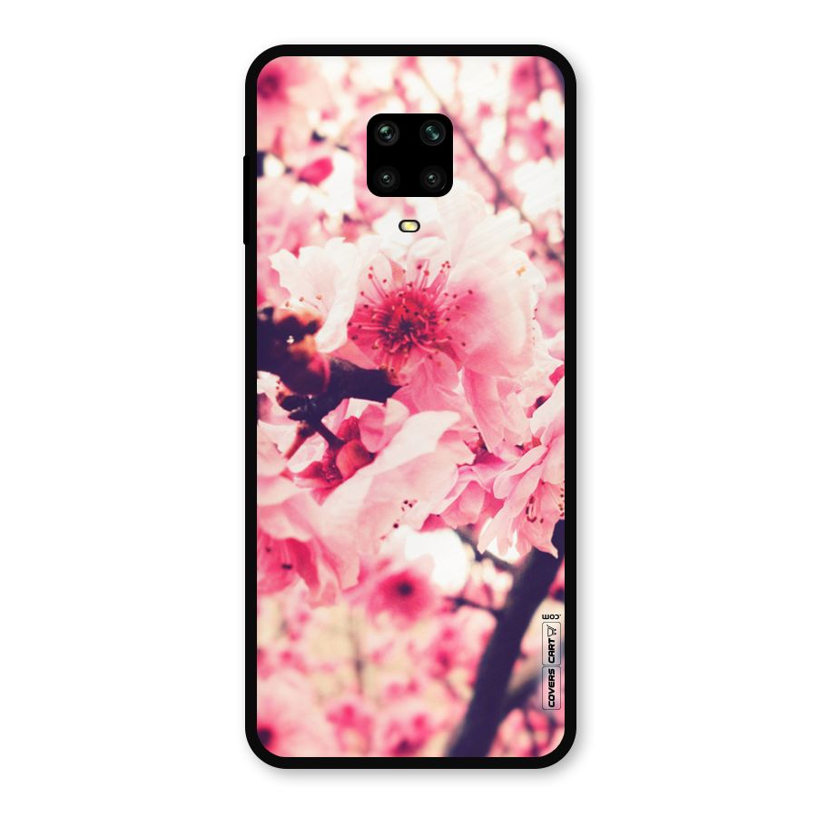 Pretty Pink Flowers Metal Back Case for Poco M2 Pro