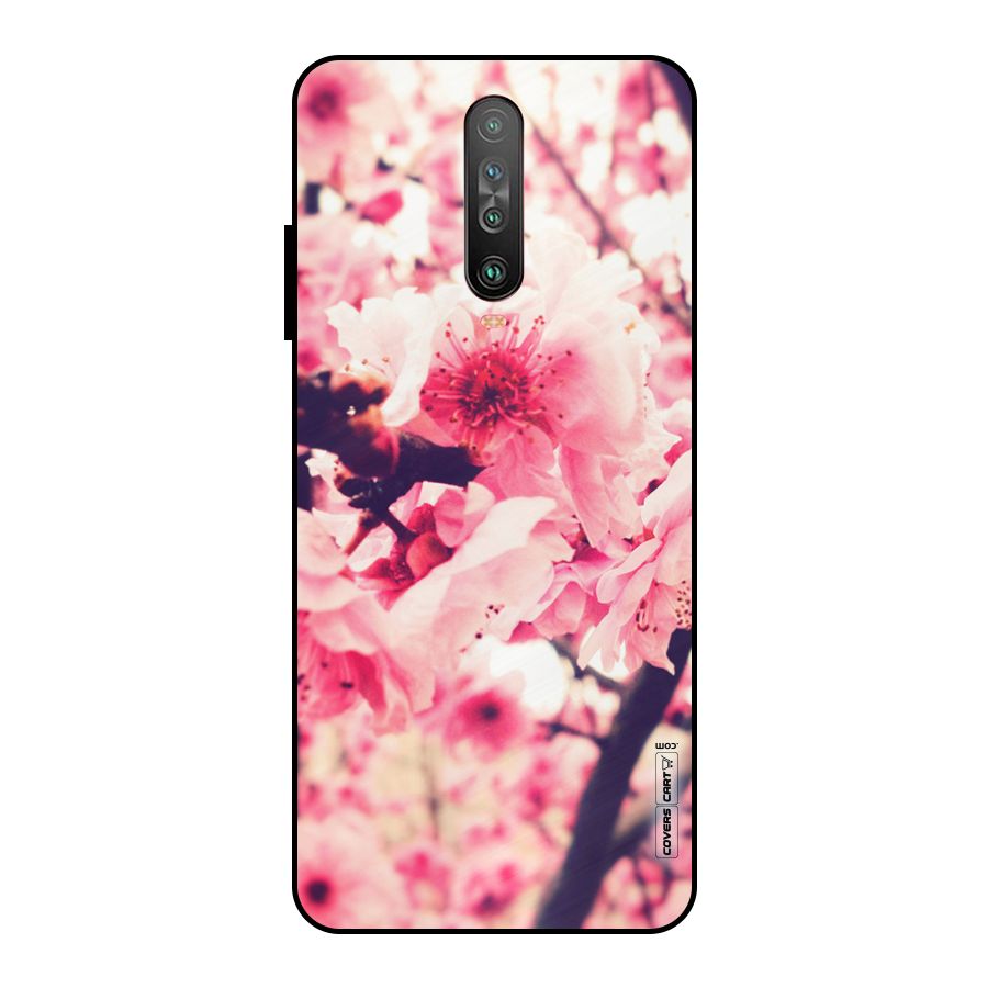 Pretty Pink Flowers Metal Back Case for Poco X2