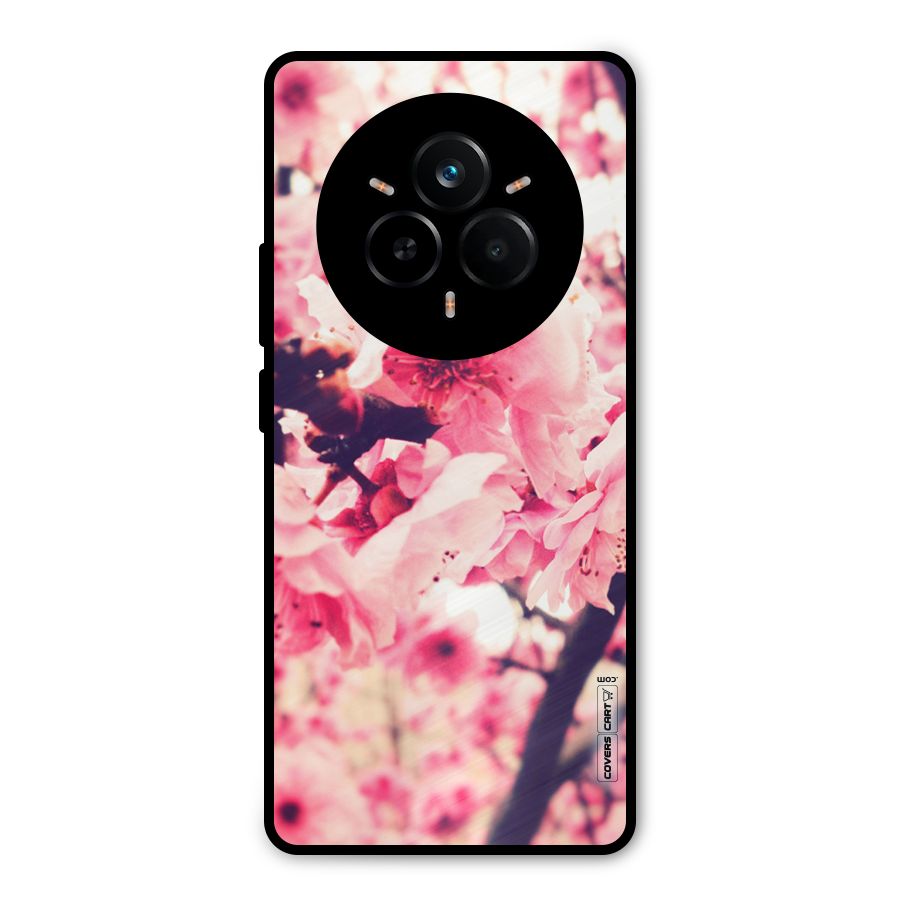 Pretty Pink Flowers Metal Back Case for Realme 14 Pro