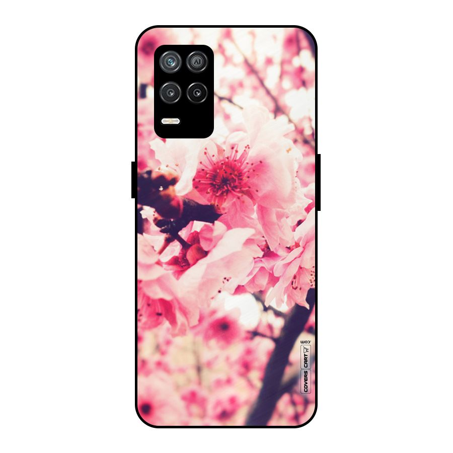 Pretty Pink Flowers Metal Back Case for Realme 8 5G