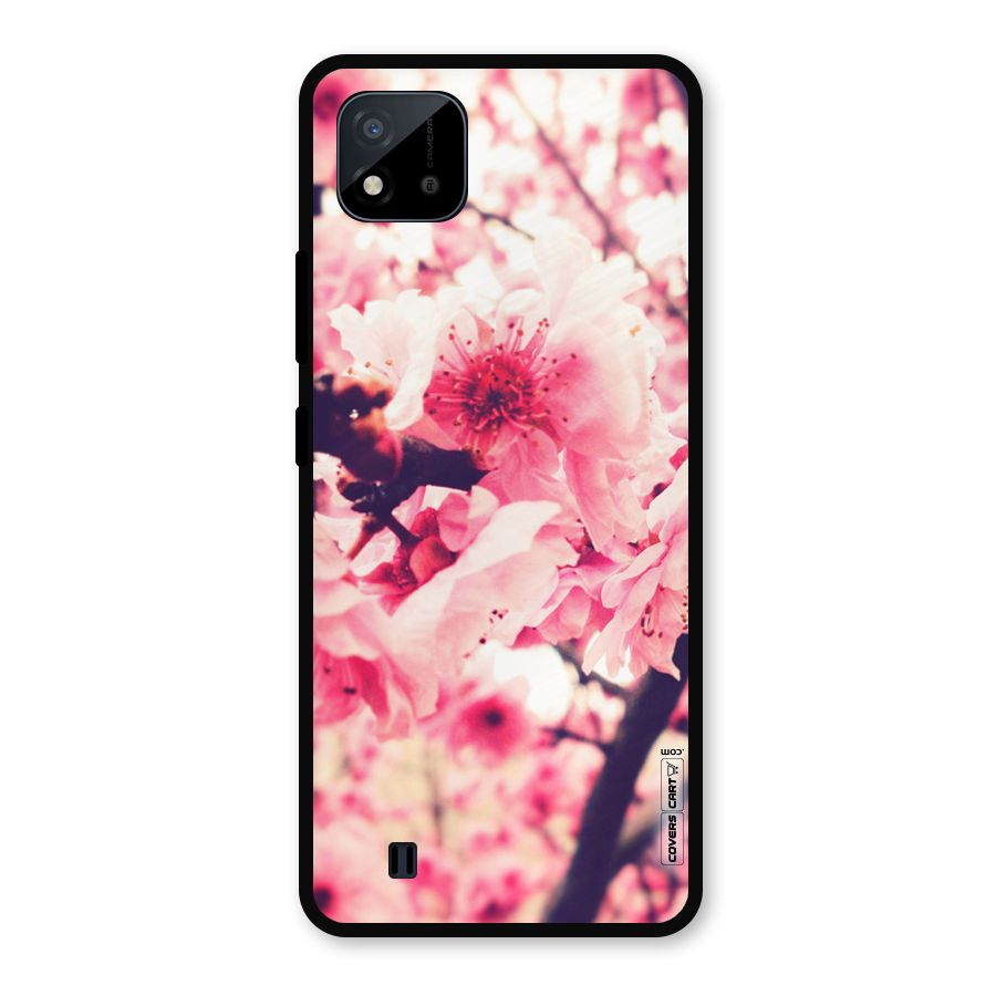 Pretty Pink Flowers Metal Back Case for Realme C11 2021