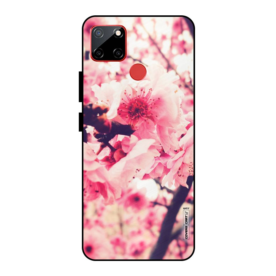 Pretty Pink Flowers Metal Back Case for Realme C12